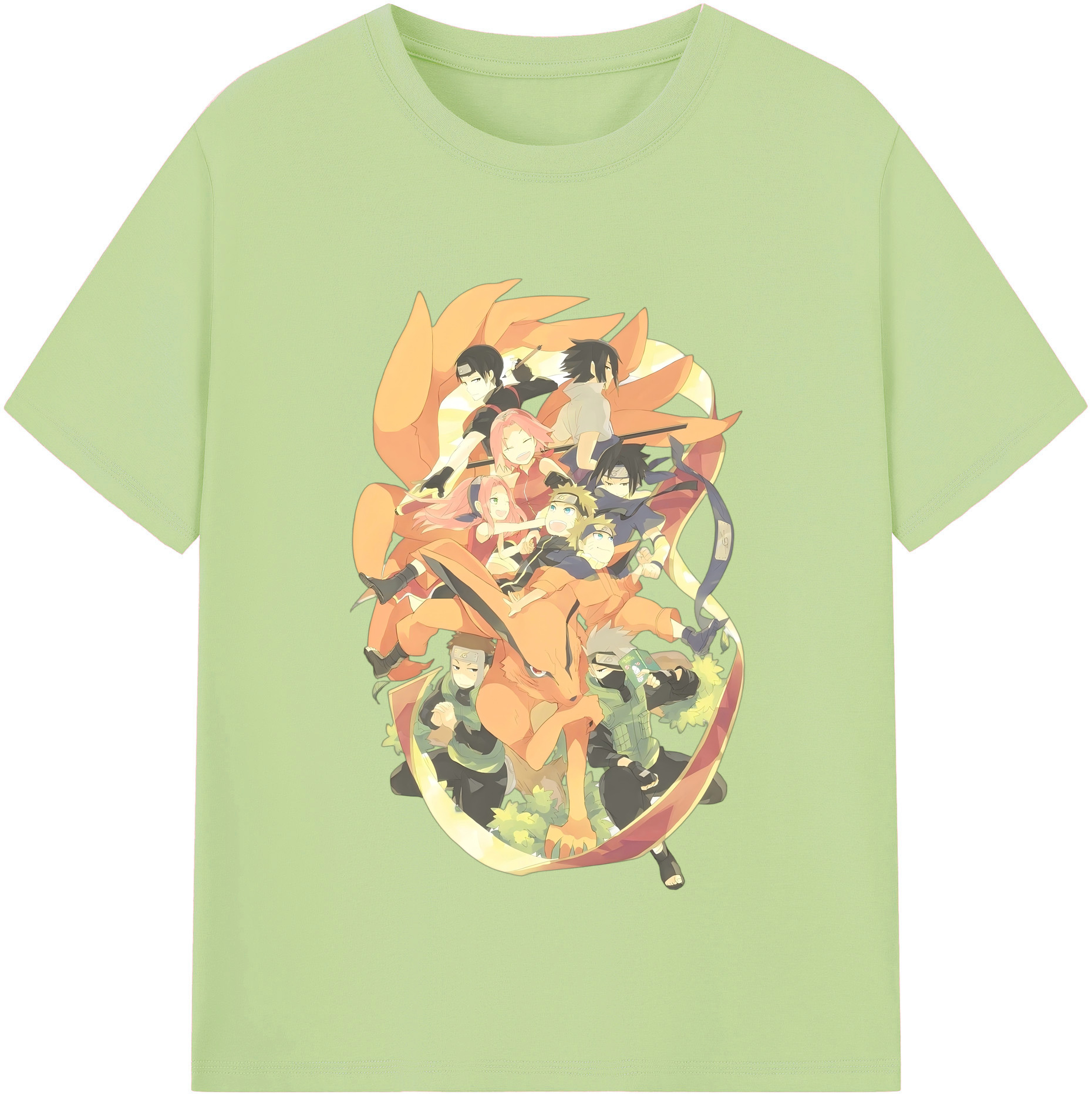 （画像用） NARUTO -ナルト- うずまき ナルト Uzumaki Naruto 綿100％半袖Tシャツ（フロントプリント）